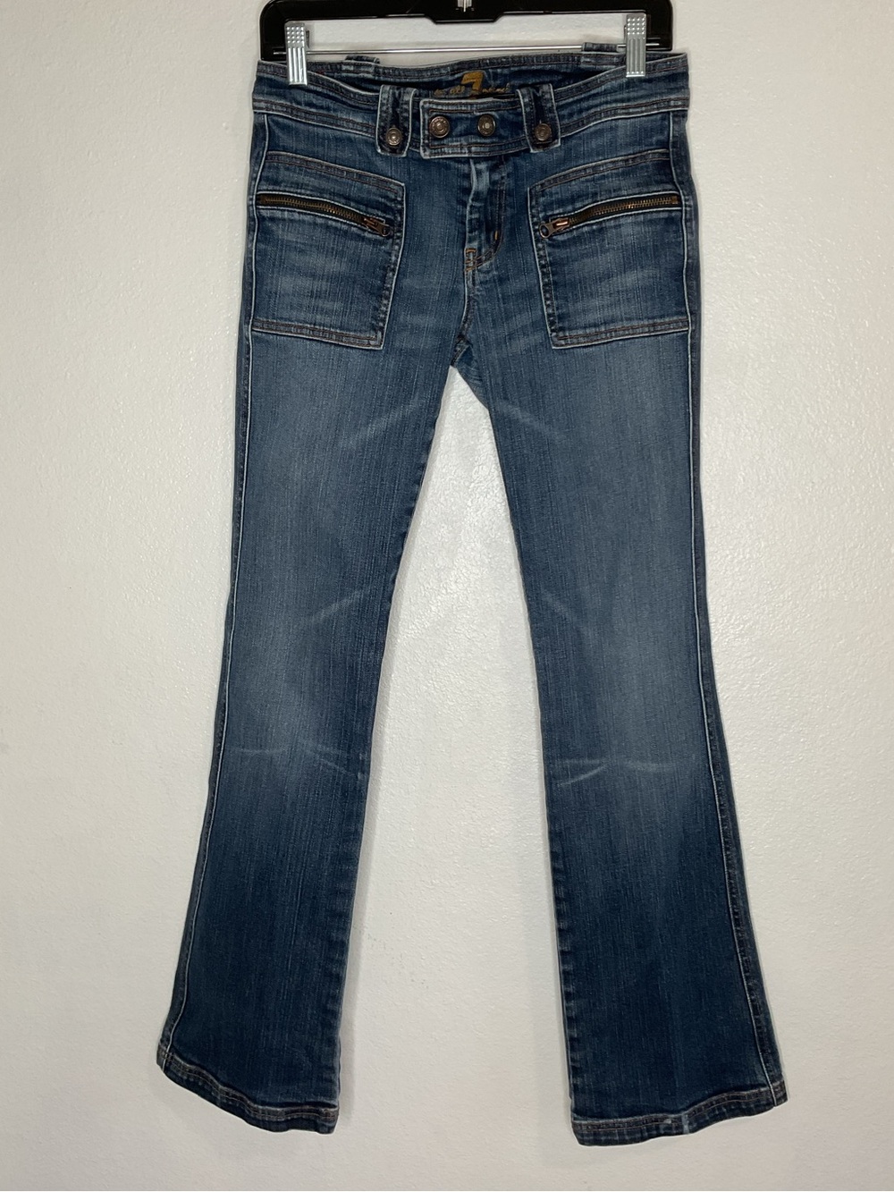 7 For All Mankind VTG Jeans Bootcut Lowrise Zip Pockets